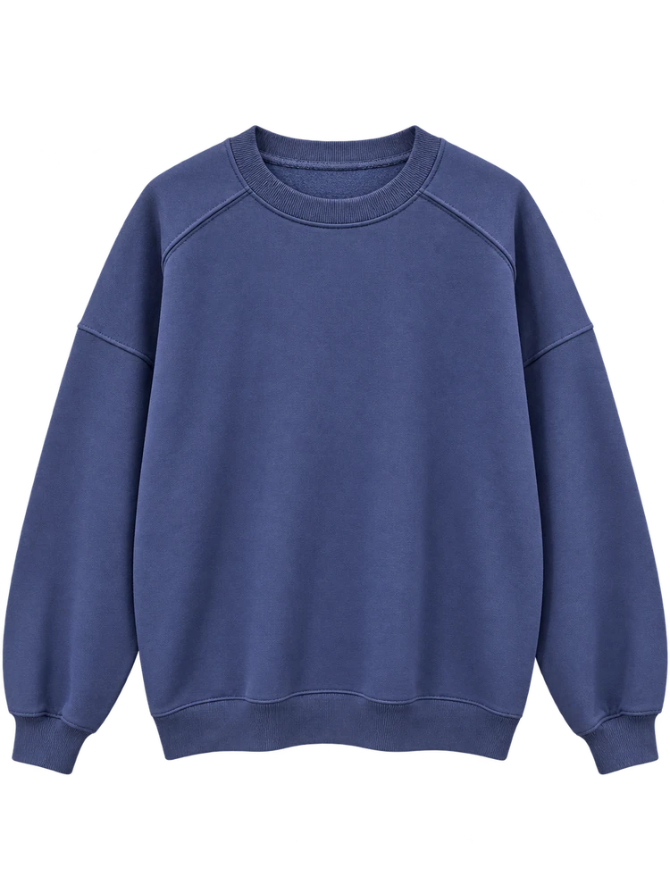 Parçalı Basic Sweatshirt — Lacivert