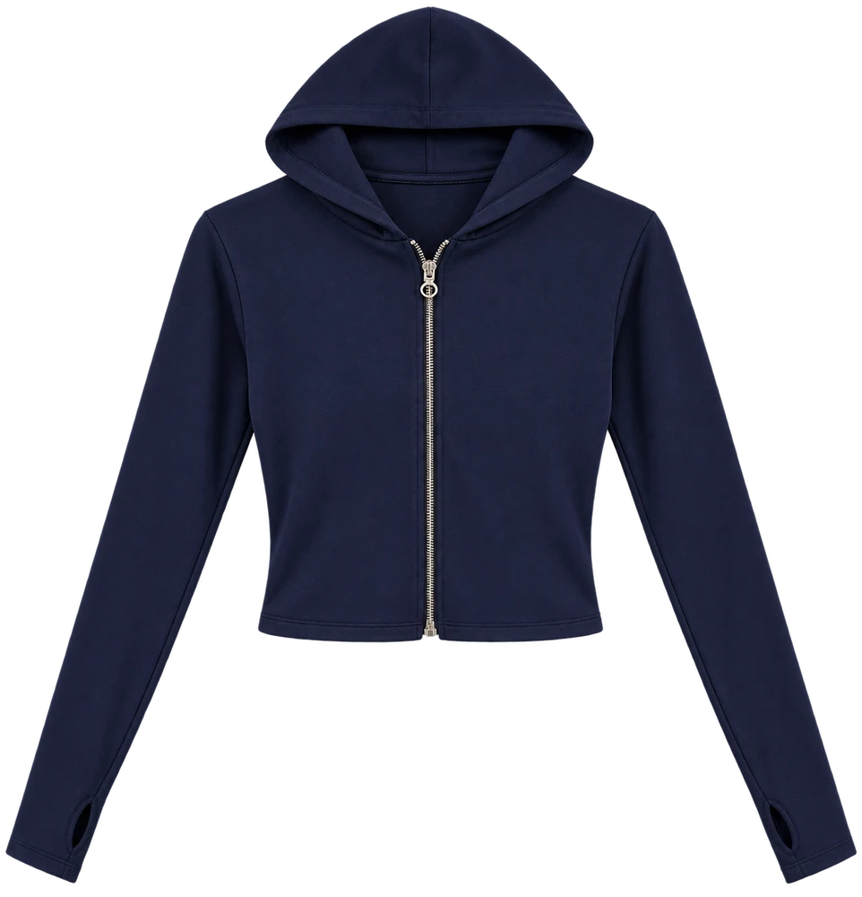 Oys Parmak Geçmeli Fermuarlı Sweatshirt — Lacivert
