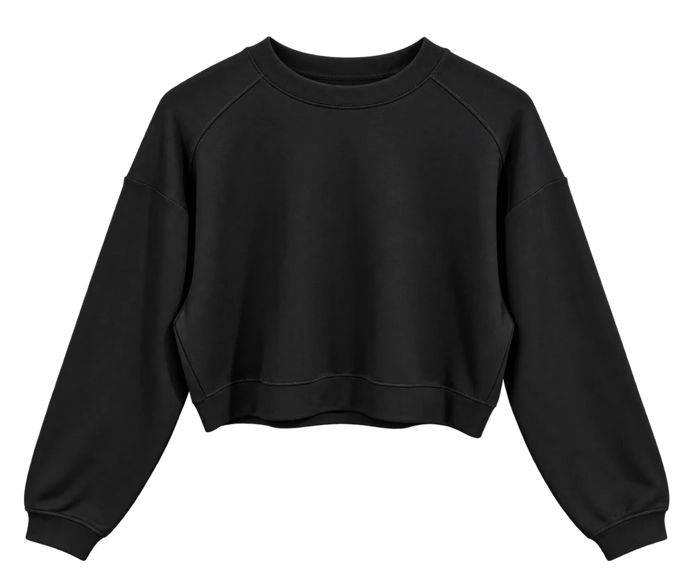 Oys Parçalı Basic Sweatshirt — Siyah