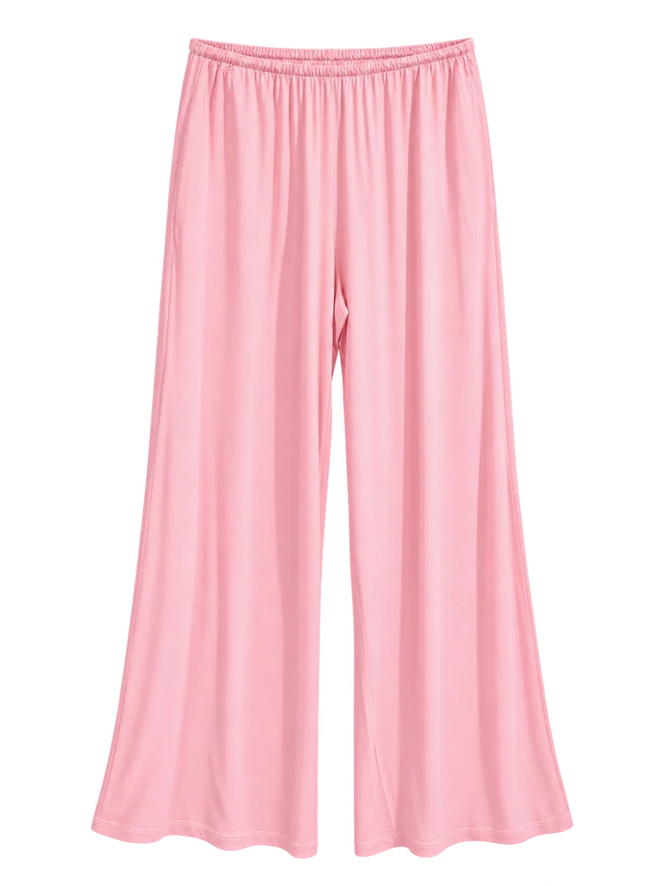 Dökümlü pantolon — Pembe