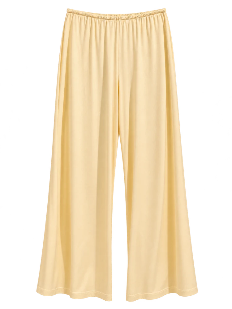 Dökümlü pantolon — Sarı