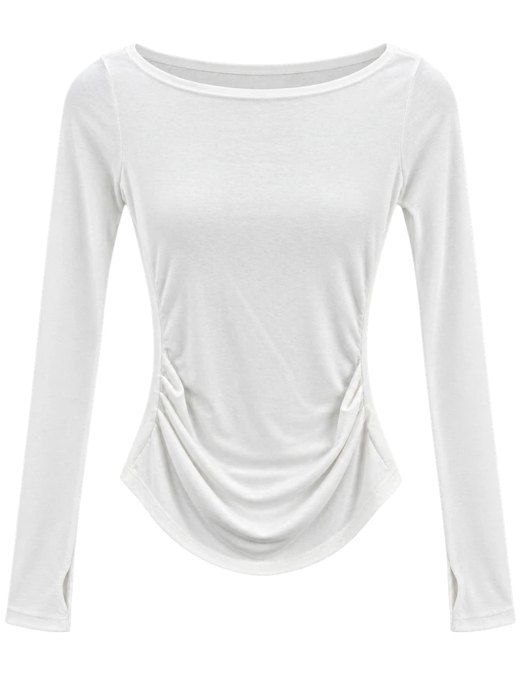 Yanı Pileli Parmak Geçmeli Body MLN