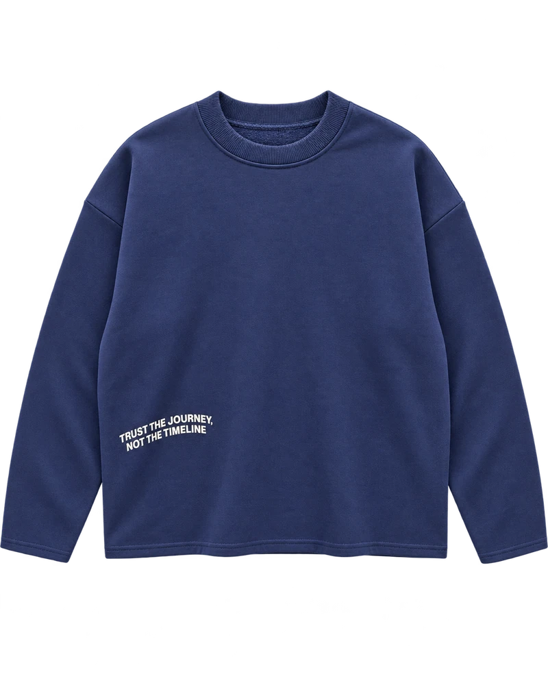 3 iplik department ön arka baskılı sweat — Lacivert