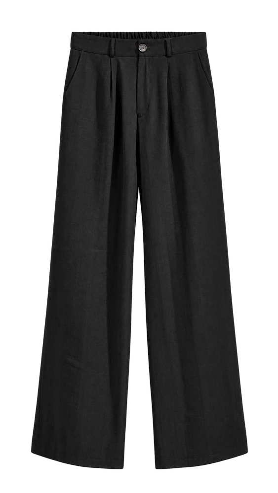 Mono Touch Arkası Lastikli Pantolon — Siyah