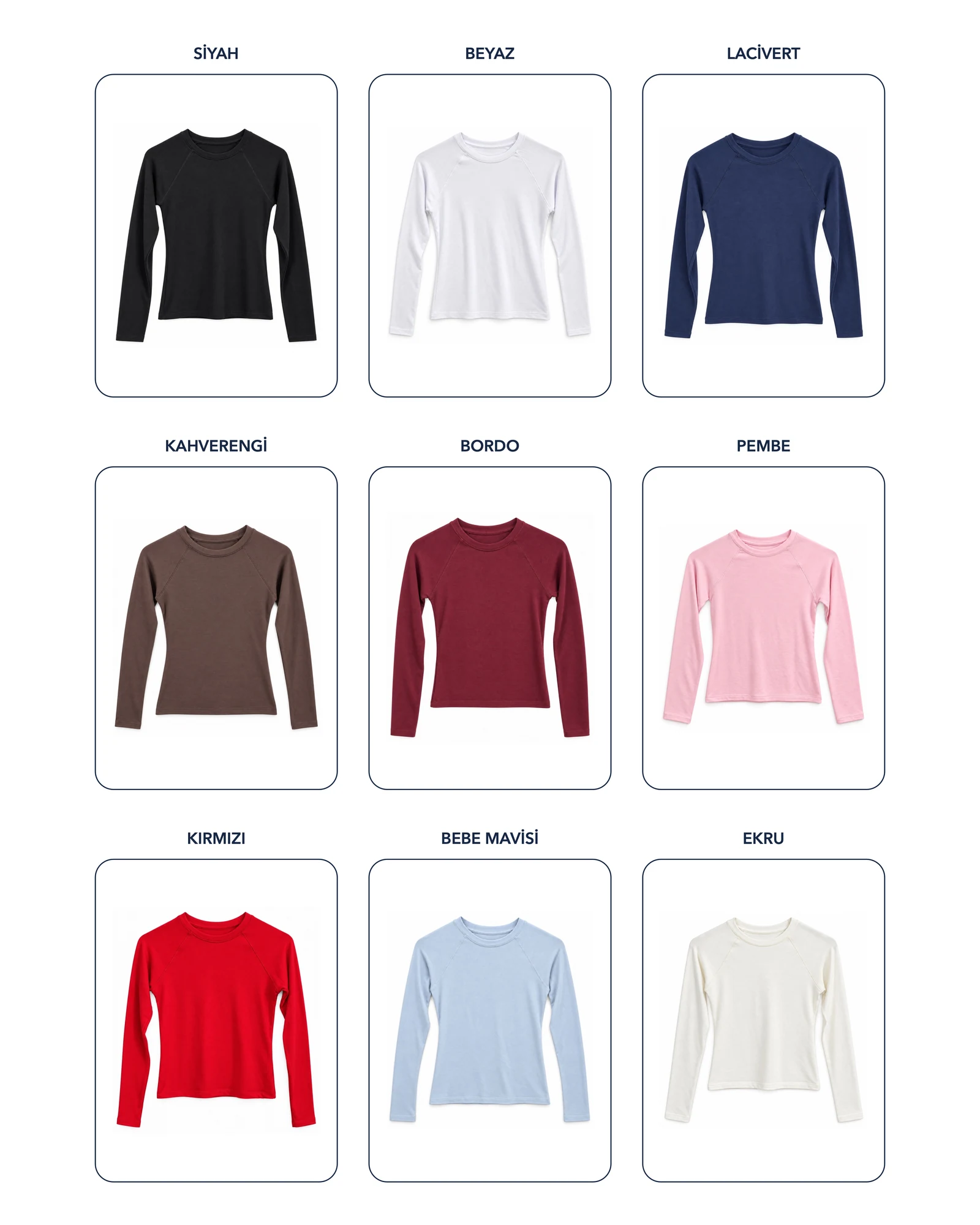 Modal Reglan Kol Body renk kolajı