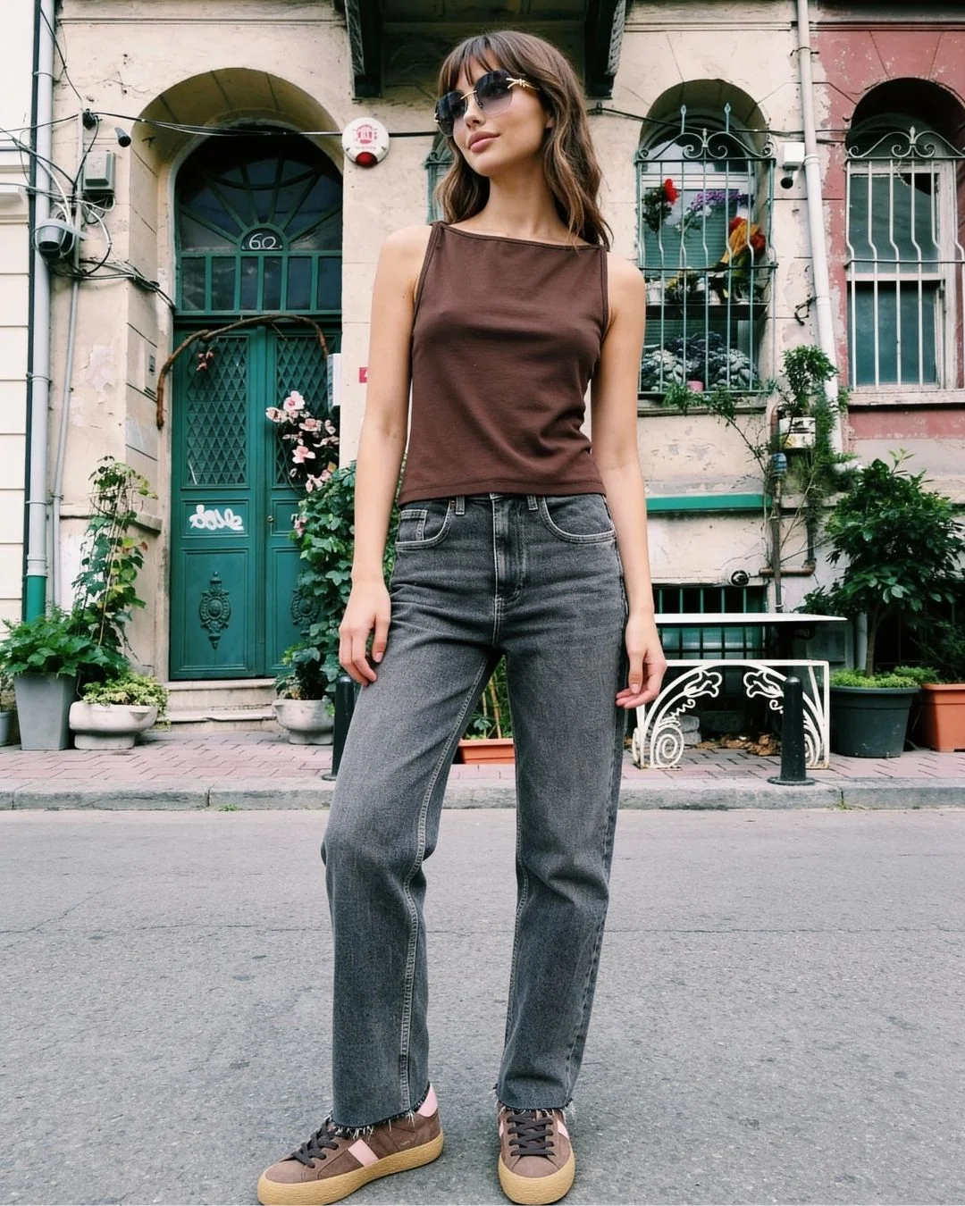Modal kayık yaka atlet — model üzerinde, 2. fotoğraf