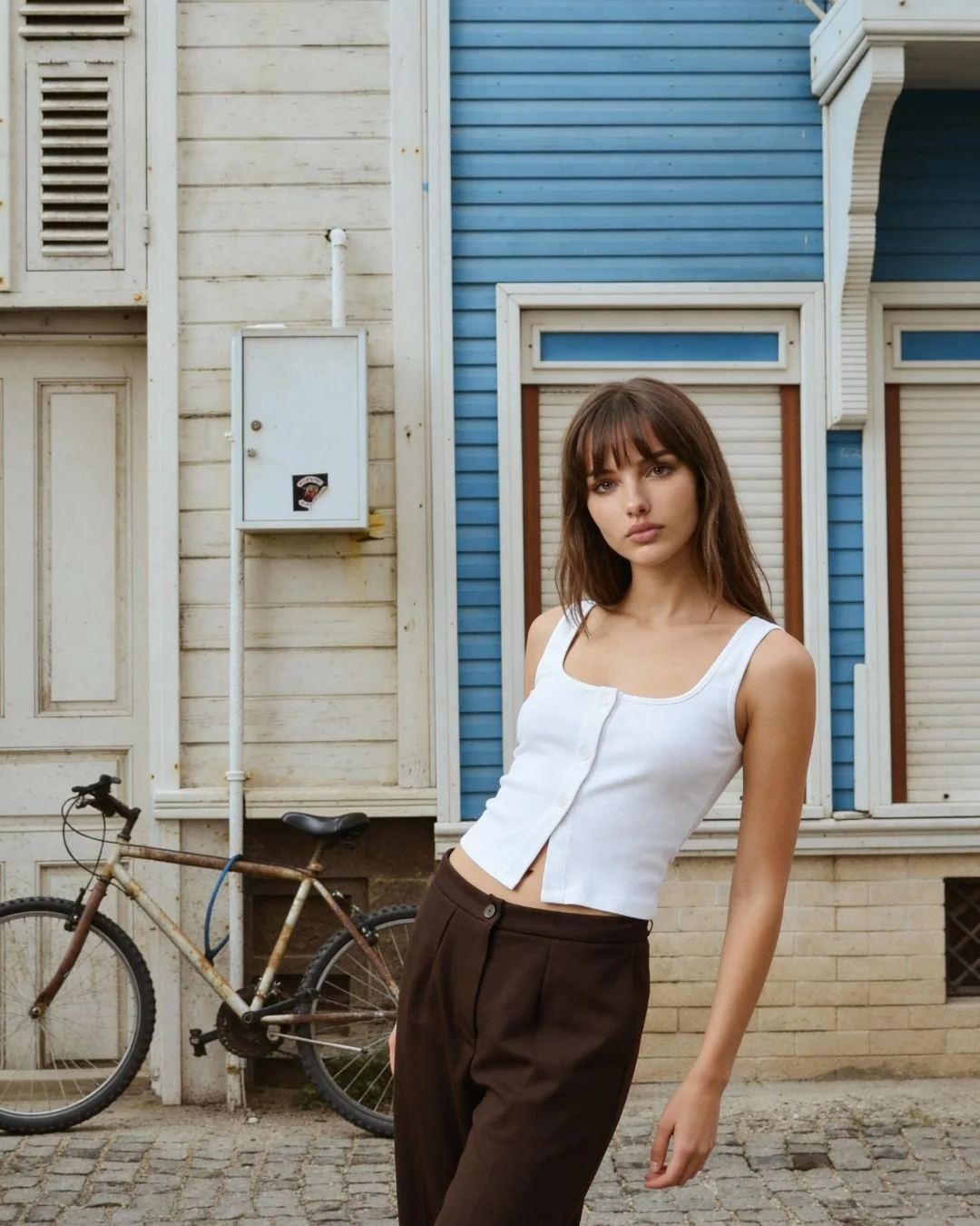 Kaşkorse 3 düğmeli atlet — model üzerinde, 3. fotoğraf