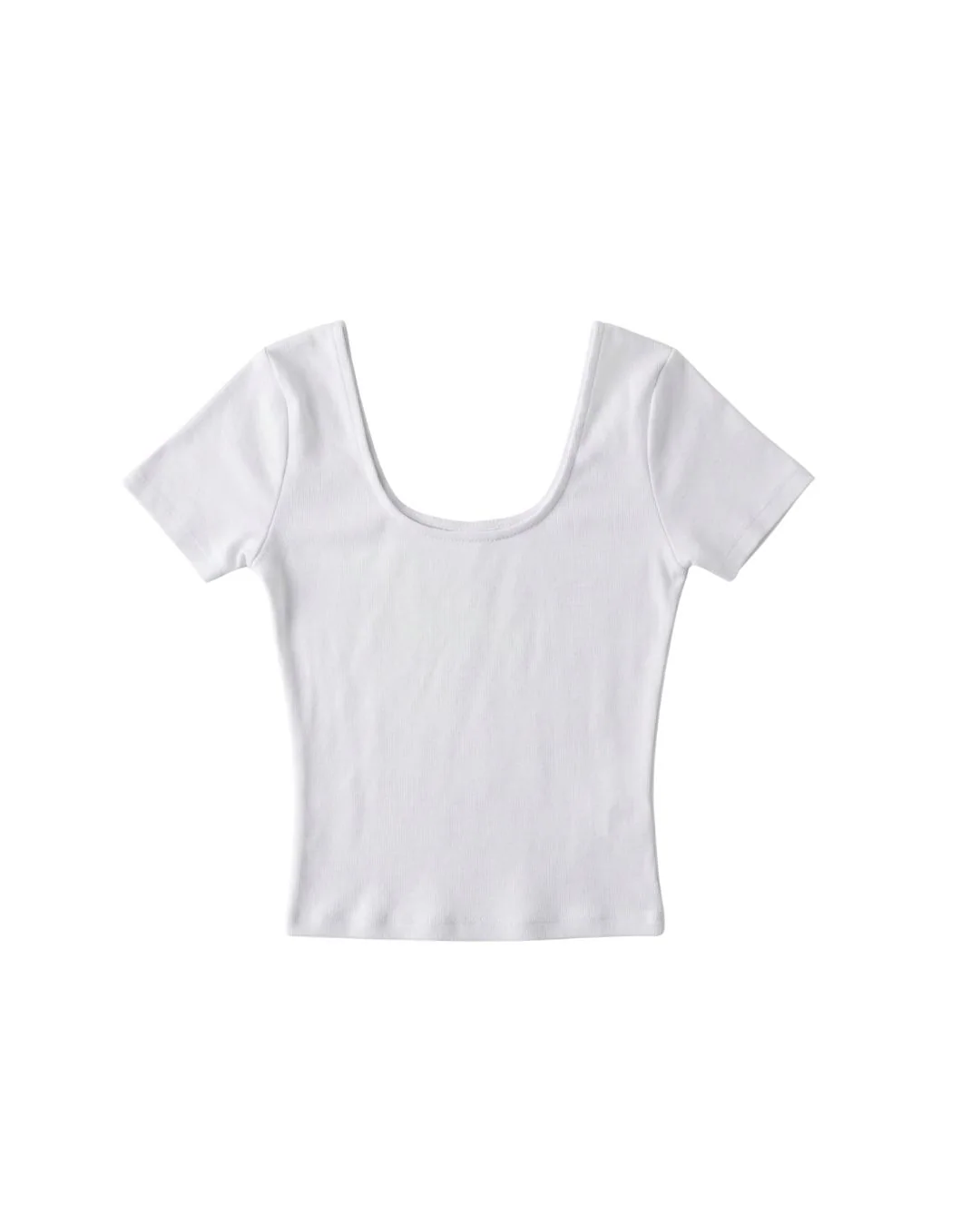 Modal derin yaka crop tşört