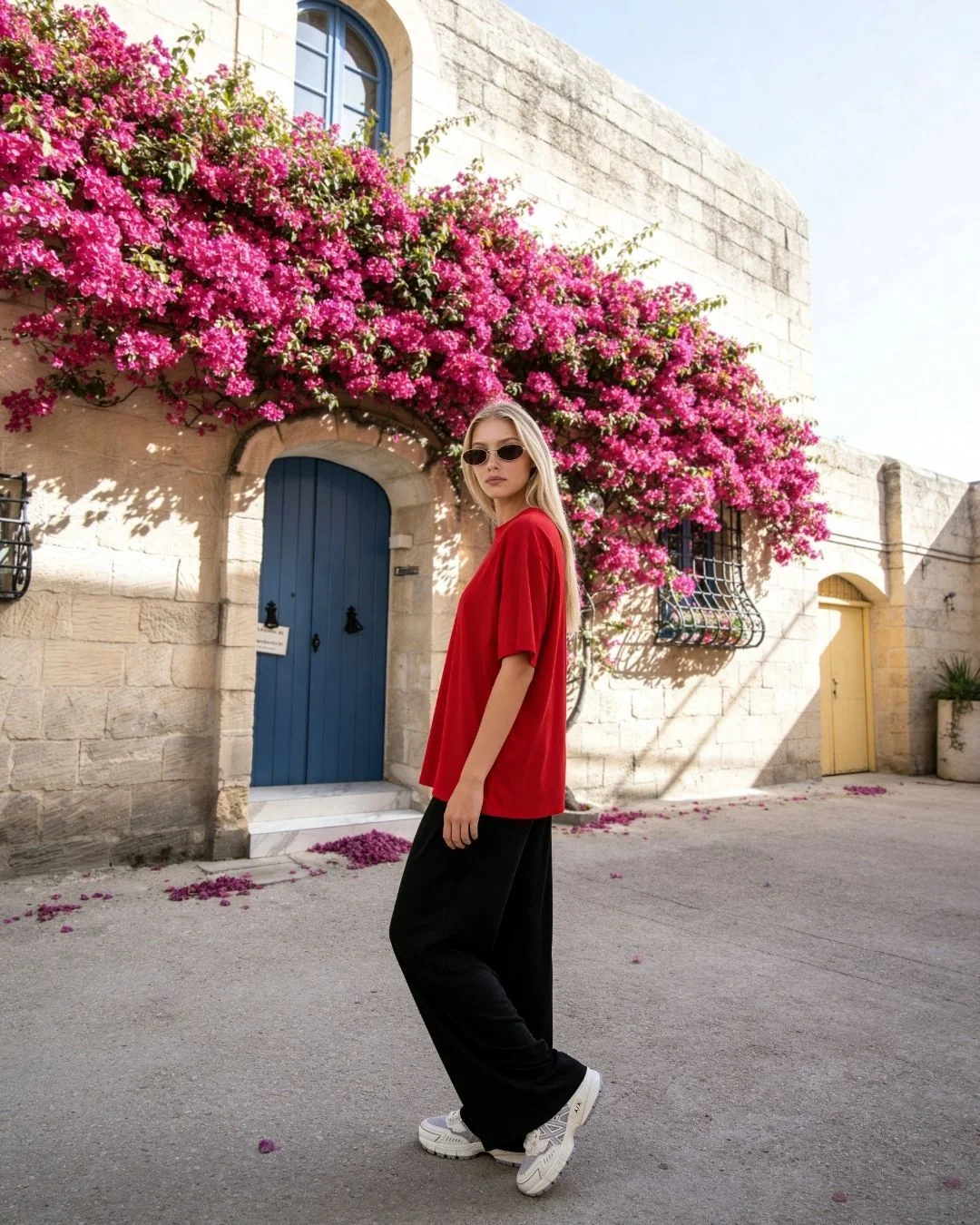Dökümlü tşört — model üzerinde, 4. fotoğraf