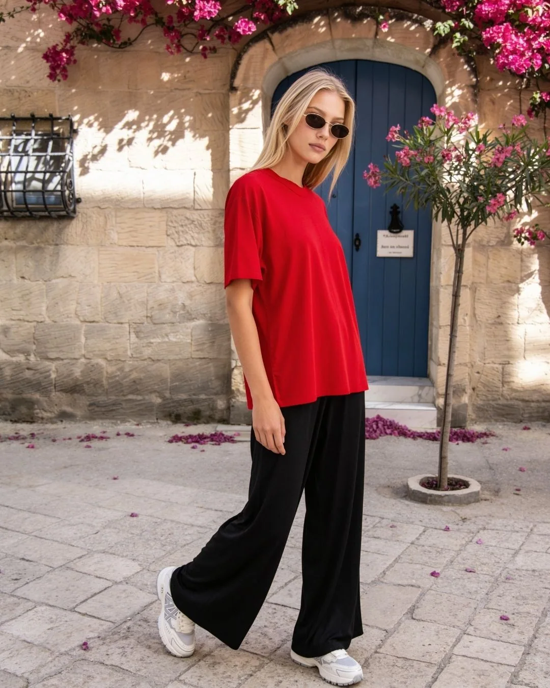 Dökümlü tşört — model üzerinde, 3. fotoğraf