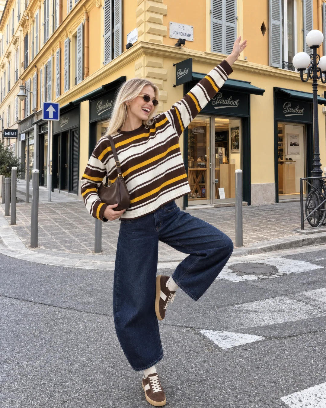 Çizgili Sweatshirt — model üzerinde, 12. fotoğraf