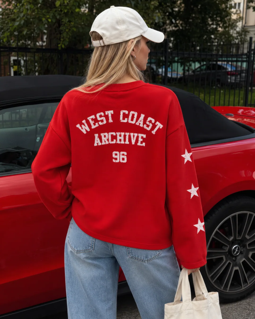 West coast 3 baskılı kalın uzun kol tşört
