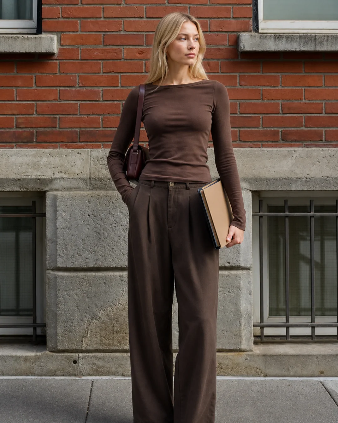 Mono Touch Arkası Lastikli Pantolon — model üzerinde, 3. fotoğraf